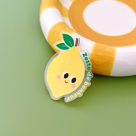 Magnet citron zeste de bonheur