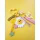 Porte-clés grigri Maman soleil coloré avec marguerite et arc-en-ciel