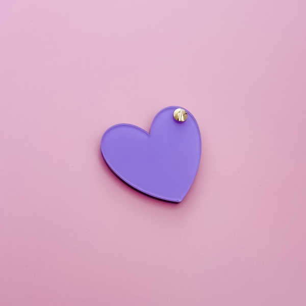 Miroir de poche coeur Infiniment maman effet galaxie violet et bleu