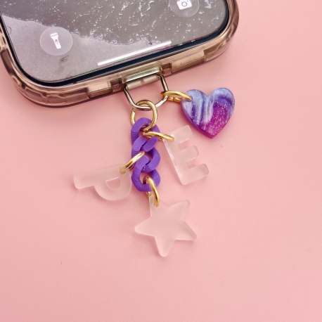 Bijou de t&eacute;l&eacute;phone Infiniment maman personnalis&eacute; avec initiales