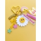 Porte-clés grigri Maman soleil coloré avec personnalisation initiales