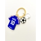 Porte-clés maillot France Papa personnalisé - Cadeau foot papa