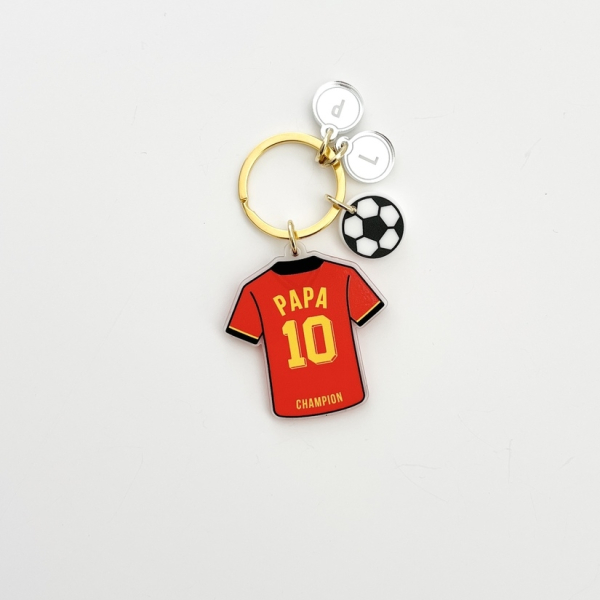 Porte-clés maillot football Papa maillot, équipe Belgique