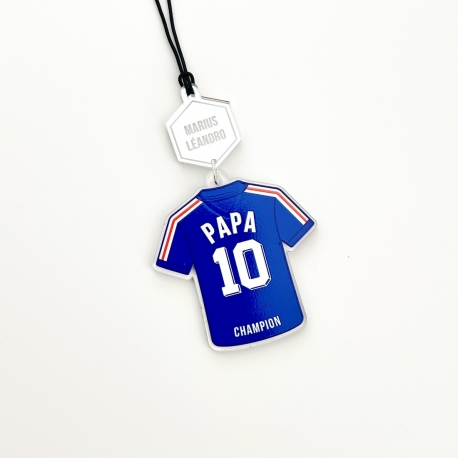 Bijou de rétroviseur de voiture maillot France Papa personnalisé