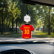 Bijou de voiture maillot Belgique football Papa personnalisé - équipes européennes