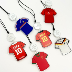 Bijou de voiture maillot équipe de foot Papa personnalisé - équipes européennes