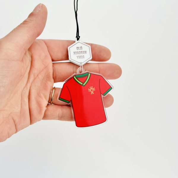 Bijou de voiture maillot Portugal football Papa personnalisé - équipes européennes