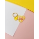 Porte-clé coeur à rayures personnalisé Super maîtresse