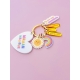 Porte-clef coeur à breloques personnalisées, cadeau Fête des mères