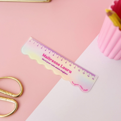 Règle pastel à personnaliser maîtresse ou atsem fabriquée en France