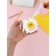 Miroir de poche fleur jaune et blanche avec personnalisation