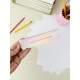 Règle enfant 15 cm dégradé arc-en-ciel pastel, message Des rêves plein la trousse