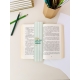 Marque-page en plexiglas à rayures vert menthe avec citation Lire c’est rêver