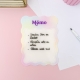 Mémo aimanté effaçable en plexiglas pastel pour noter une liste de courses