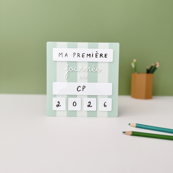 Pancarte rentrée scolaire, photo souvenir premier jour d'école