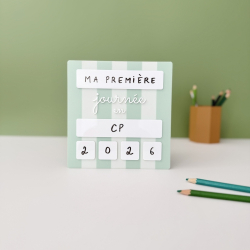 Pancarte rentrée scolaire, photo souvenir premier jour d'école