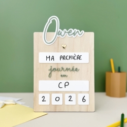 Pancarte rentrée scolaire effaçable personnalisée, photo souvenir enfant