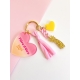 Porte-clés cœur dégradé Fière d’être moi pour enfant