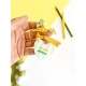 Porte-clés cœur vert Je suis unique pour trousse enfant