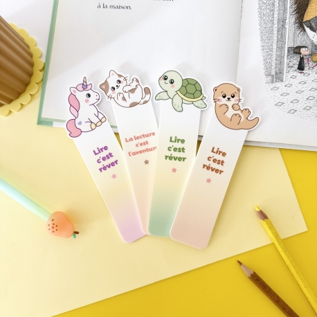 Marque-page animal kawaii pour enfant - Les Pitipotes