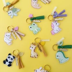 Porte-clés enfant personnalisé animal kawaii - Les Pitipotes