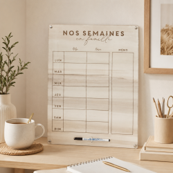 Planning hebdomadaire personnalisé famille