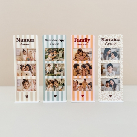 Cadre photo photomaton Lovely Family, cadeau pour toute la famille