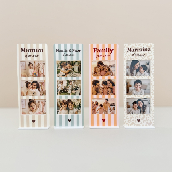 Cadre photo photomaton Lovely Family, cadeau pour toute la famille