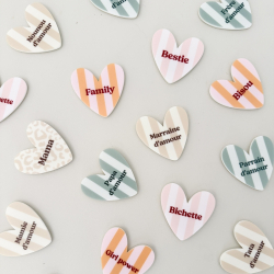 Magnet aimanté coeur Lovely Family, cadeau symbolique famille