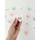 Magnet coeur Marraine d'amour rayures beige, cadeau marraine
