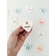 Magnet coeur Mama léopard beige, cadeau maman