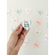 Magnet coeur Parraine d'amour rayures vertes, cadeau parrain