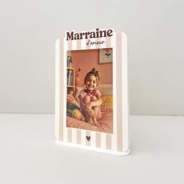 Cadre photo original Lovely Family, cadeau pour Marraine