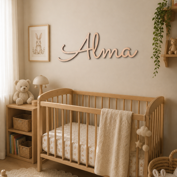 Prénom personnalisé en bois pour chambre enfant