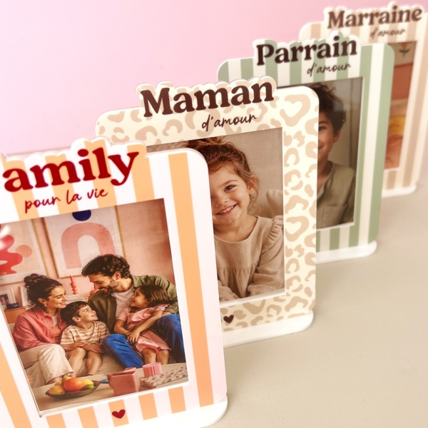 Cadre photo Lovely Family, cadeau original et coloré