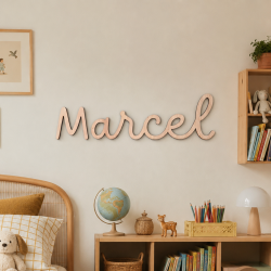 Prénom mural en bois personnalisé pour chambre enfant