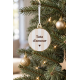 Boule de Noël à rayures, cadeau tata d'amour