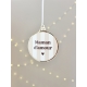 Boule de Noël à rayures, cadeau maman d'amour