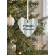 Suspension de sapin de Noël Coeur à rayures, cadeau frangin