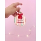 Boule de Noël ronde Arlequin rayures colorées