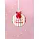 Boule de Noël ronde Arlequin - Cadeau Parrain