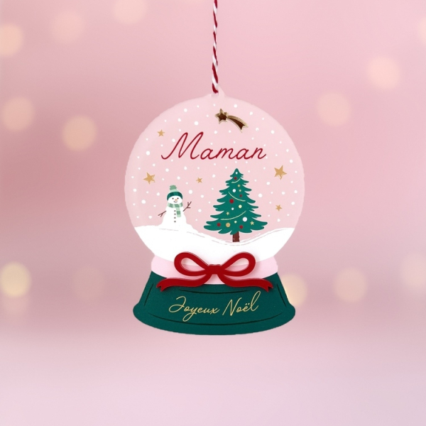Suspension sapin de Noël pour la famille, Boule de Noël maman