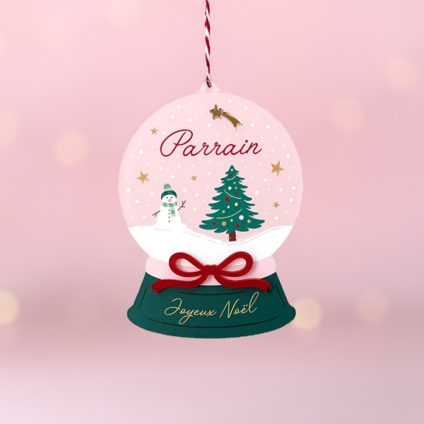 Boule de Noël Parrain, décoration sapin de Noël