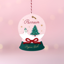 Boule de Noël Parrain, décoration sapin de Noël