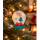 Boule de Noël cadeau nounou, modèle boule à neige d'antan