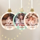 Boule de Noël personnalisée photo Lovely Family, cadeau famille