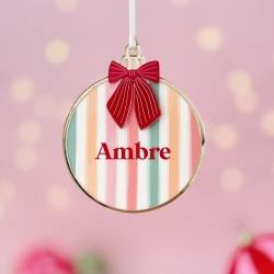 Boule de Noël personnalisée prénom Arlequin
