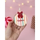 Boule de Noël ronde personnalisée modèle Arlequin