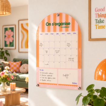 Planning mensuel effaçable, Tableau organisation - Print Your Love