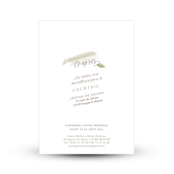 Invitation mariage personnalisée Eucalyptus, mariage végétal et kinfolk